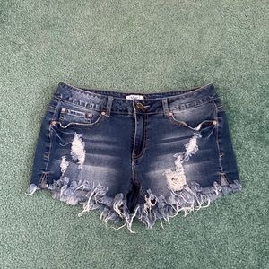 YMI: High rise jean shorts